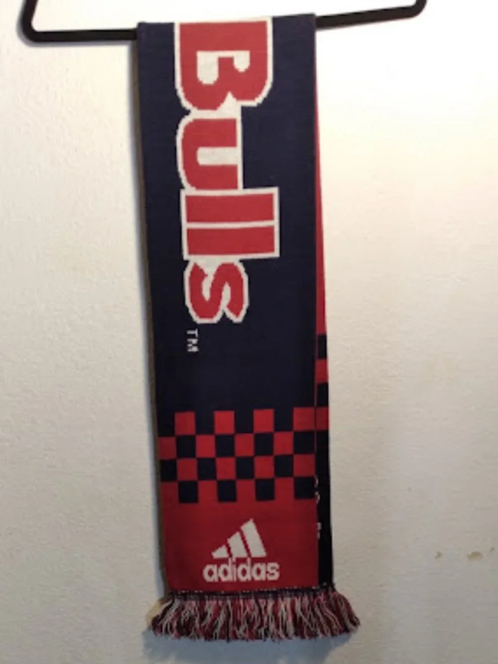 NWOT Adidas New York Red Bulls Fan Scarf | Soccer Supporters Scarf | Fringe Ends